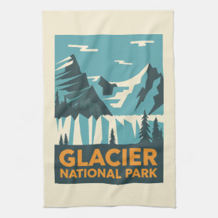 Vintager Glacier-Nationalpark Geschirrtuch