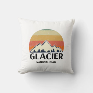 Vintager Glacier-Nationalpark Kissen