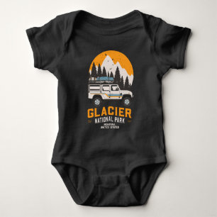 Vintager Glacier Nationalpark Locarno Baby Strampler