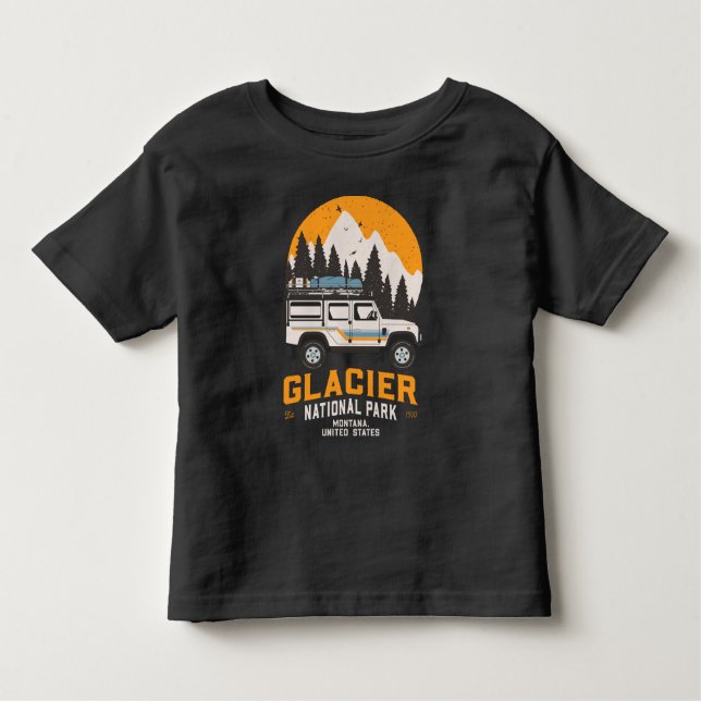 Vintager Glacier Nationalpark Locarno Kleinkind T-shirt (Vorderseite)