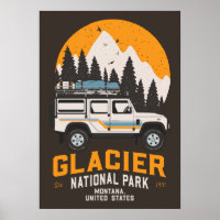 Vintager Glacier Nationalpark Locarno