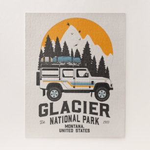 Vintager Glacier Nationalpark Locarno Puzzle