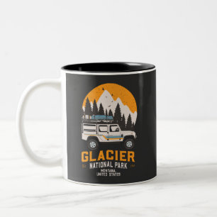Vintager Glacier Nationalpark Locarno  Zweifarbige Tasse