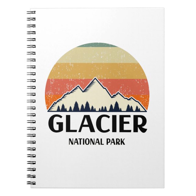 Vintager Glacier-Nationalpark Notizblock (Vorderseite)
