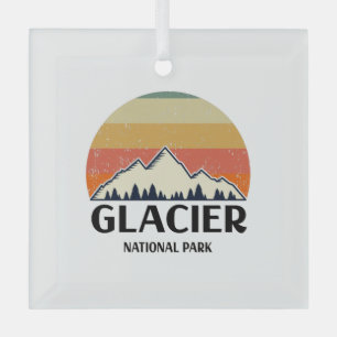 Vintager Glacier-Nationalpark Ornament Aus Glas