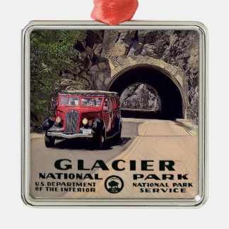 Vintager Glacier Nationalpark Ornament Aus Metall