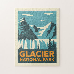 Vintager Glacier-Nationalpark Puzzle
