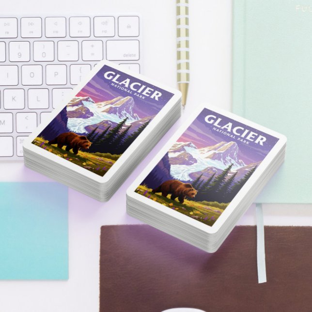 Vintager Glacier-Nationalpark Spielkarten (Von Creator hochgeladen)