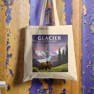 Vintager Glacier-Nationalpark Tragetasche