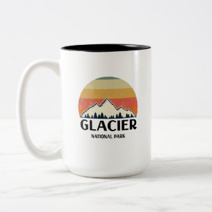 Vintager Glacier-Nationalpark Zweifarbige Tasse