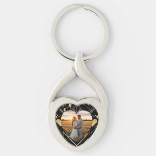 Vintager Glamour Art Deco Hochzeitmetall Schlüssel Schlüsselanhänger