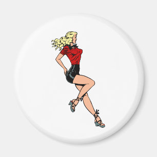 Vintager Glamour Girl Next Door, Blond Blombshell Magnet