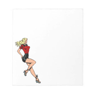 Vintager Glamour Girl Next Door, Blond Blombshell Notizblock