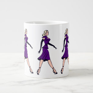 Vintager Glamour Girl, Retro Blond Secretary Jumbo-Tasse