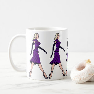 Vintager Glamour Girl, Retro Blond Secretary Kaffeetasse