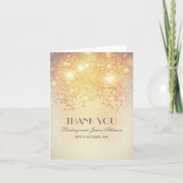 Vintager Glamour Goldlichter vielen Dank Dankeskarte
