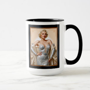 Vintager Glamour Hollywood Blonde Beauty Tasse
