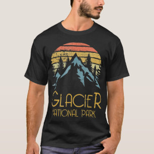Vintager Gletscher Nationalpark Montana Retro T-Shirt