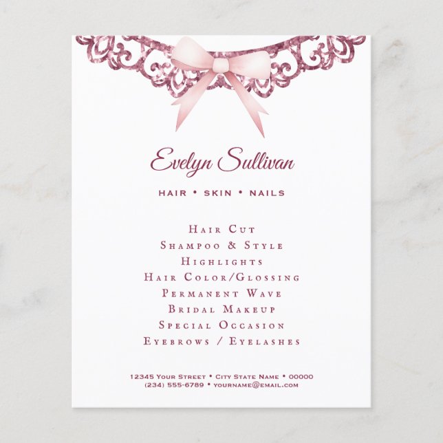 Vintager Glitzer Rahmen Rosa Bugkie Flyer (Vorne)