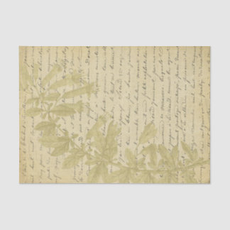 Vintager Glitzer Wildblume Skriptdekoupage Seidenpapier