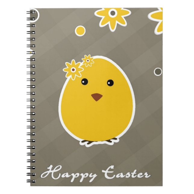 Vintager glücklicher Ostern-Hintergrund Notizblock (Vorderseite)