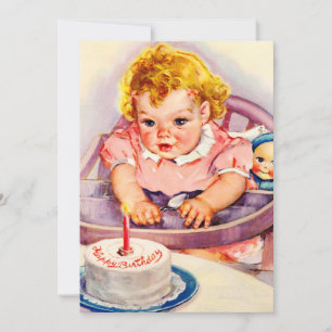 Vintager Glückwunsch zum Geburtstag Einladung