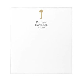 Vintager Gold Key Real Anwesen Designer Notizblock