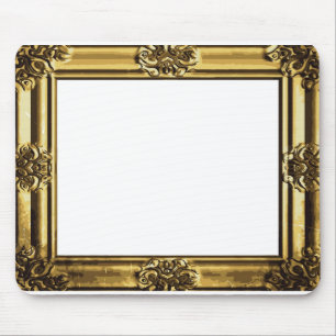 Vintager Goldantiken-Rolle-Foto-Rahmen Mousepad