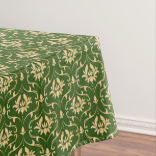 Vintager GoldDamast bei Forest Green Tischdecke