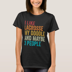 Vintager Goldendoodle Hundebesitzer Lacrosse Lacro T-Shirt