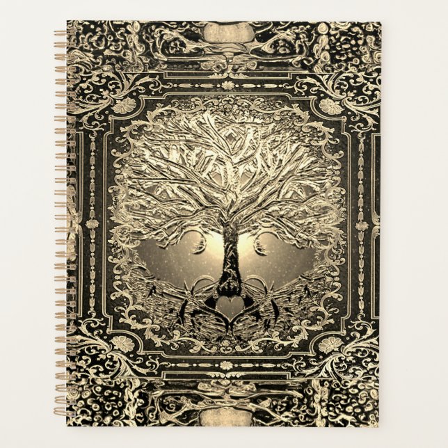 Vintager Goldener Baum Planer (Vorderseite)