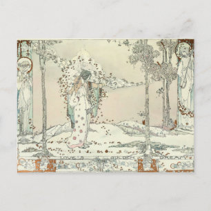 Vintager "Goldener Traum der Liebe" von Jessie M.  Postkarte