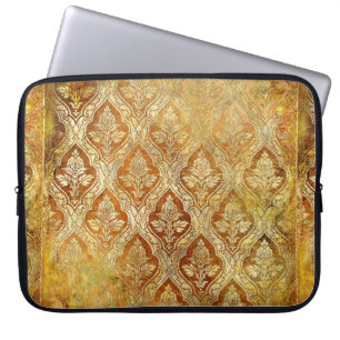 Vintager goldfarbener Hintergrund Laptopschutzhülle