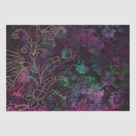 Vintager Goldflorengatter Seidenpapier