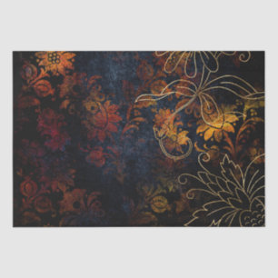 Vintager Goldflorengatter Seidenpapier