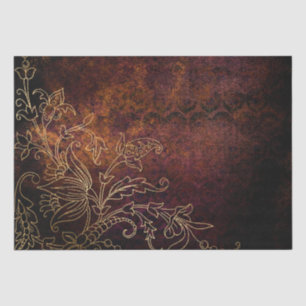 Vintager Goldflorengatter Seidenpapier