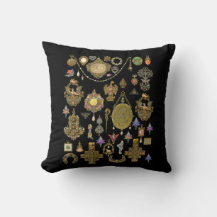 Vintager Goldschmuck aus der Antike vom 16. bis 18 Kissen