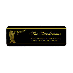 Vintager Goldweihnachtsengel und -musik