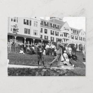 Vintager Golf in den 90er Jahren Postkarte