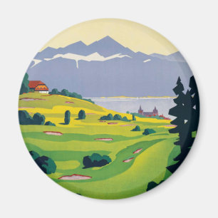 Vintager Golf Lausanne Magnet