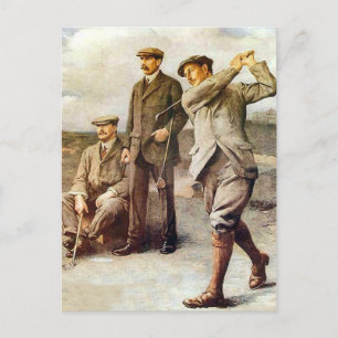 Vintager Golf Postkarte