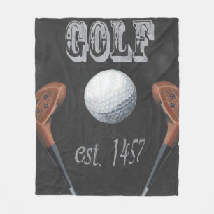 Vintager Golf-Tafel-Entwurf Fleecedecke