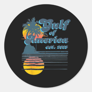 Vintager Golf von Amerika Beach Lovers Sum Runder Aufkleber