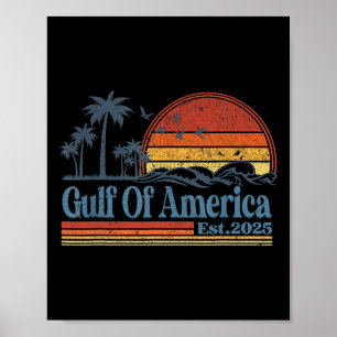 Vintager Golf von Amerika Est 2025 Retro Beach 1 Poster