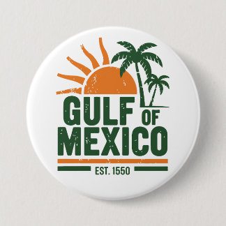 Vintager Golf von Mexiko Beach Sunset Button