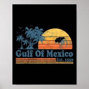 Vintager Golf von Mexiko Est 1550 Retro Beach Suns Poster