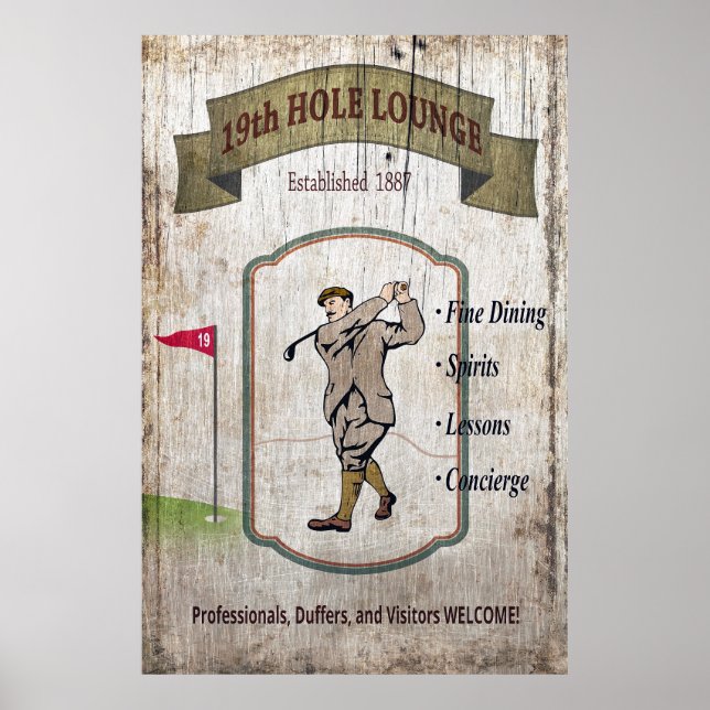 Vintager Golfclub Poster (Vorne)