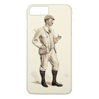 Vintager Golfer mit Tabakpfeifen und Stiefeln