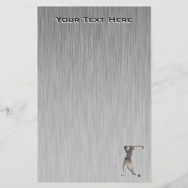 Vintager Golfspieler; Cool Briefpapier (Vorderseite)