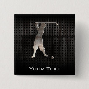 Vintager Golfspieler; Cool Button